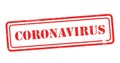 Coronavirus red ink stamp Royalty Free Stock Photo