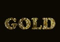 Illustration of the word `gold`
