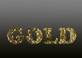 Illustration of the word `gold`