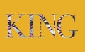 Illustration of the word KING