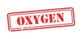 Oxygen text red ink stamp Royalty Free Stock Photo