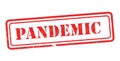 Pandemic red ink stamp Royalty Free Stock Photo