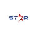 Star wordmark logo design template