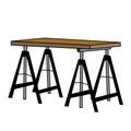 Illustration of a workbench for interior design. Royalty Free Stock Photo