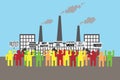 Illustration of workers protest