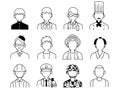 Working people icons