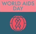 Illustration WORLD AIDS DAY with icon Royalty Free Stock Photo