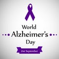 Illustration of World Alzheimer`s Day Background Royalty Free Stock Photo