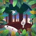 The Illustration of the World of Children's Imagination: Forest Spirit.