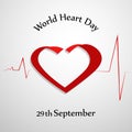 Illustration of World Heart Day Background