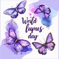 Illustration Of World Lupus Day Background.