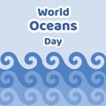 Illustration of world oceans day