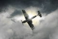 An illustration of a World War 2 German fighter Royalty Free Stock Photo