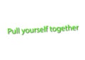 Illustration write pull yourself together isolated in a white ba