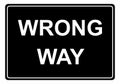 Wrong way sign Royalty Free Stock Photo