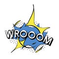 Illustration of Wroom explosion vector Royalty Free Stock Photo