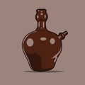 illustration of the & x22;KENDI& x22; image icon, a traditional water container teapot made of processed clay that is heated