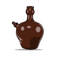 illustration of the & x22;KENDI& x22; image icon, a traditional water container teapot made of processed clay that is heated