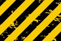 Illustration of yellow and black stripes. Symbol of hazardous and radioactive substances. Traditional background with Royalty Free Stock Photo