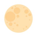 Illustration of yellow full moon. Cheese colors. Can be used for cards, prints, textile.