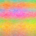 Illustration of yellow, green, magenta, blue and orange large color variation impasto square background.