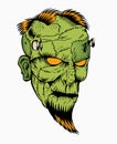 Illustration of zombie head