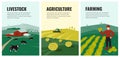 Illustrations of agriculture, farming, livestock