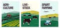 Illustrations of agriculture, smart farming, livestock