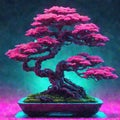 Illustration of a Carefully Shaped Bonsai Tree