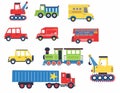 car toy bus turck tarin print vector