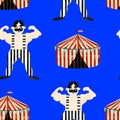 Illustrations with circus performers Royalty Free Stock Photo