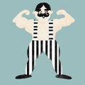Illustrations with circus performers Royalty Free Stock Photo