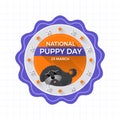 Illustrations concept National puppy day. Vector illustrate.