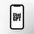 Illustrations of the conversation method Chat GPT 4. Chatbot with artificial intelligence. The AI chatbot answered questions on