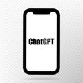 Illustrations of the conversation method Chat GPT 4. Chatbot with artificial intelligence. The AI chatbot answered questions on