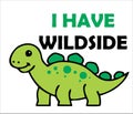 cute dino little wildside design vector Royalty Free Stock Photo