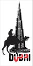 dubai burj khalifa t shirt print