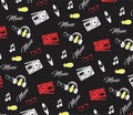 fashion music all over print vector art