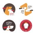 Illustrations concept National puppy day. Vector illustrate.