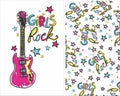 girls rock music print