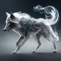 Gold and Silver Fantasy-Art Wolf