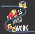 hard work turck vector art Royalty Free Stock Photo