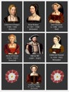 The six wives of Henry VIII Royalty Free Stock Photo