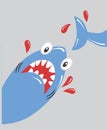 king shark t shirt print vector
