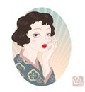 Retro Japan woman image