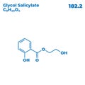 The illustrations molecular structure of Glycol Salicylate