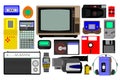 Illustrations of old electronic goods Royalty Free Stock Photo