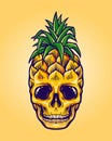 Pineapple Skull Summer logo Character