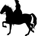 Horse with rider silhouette 