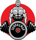 strong gym print vector art